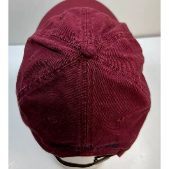 VINEYARD VINES Hat Adjustable Red Burgundy Whale Logo Strap Back Dad Hat Preppy - Picture 5 of 7